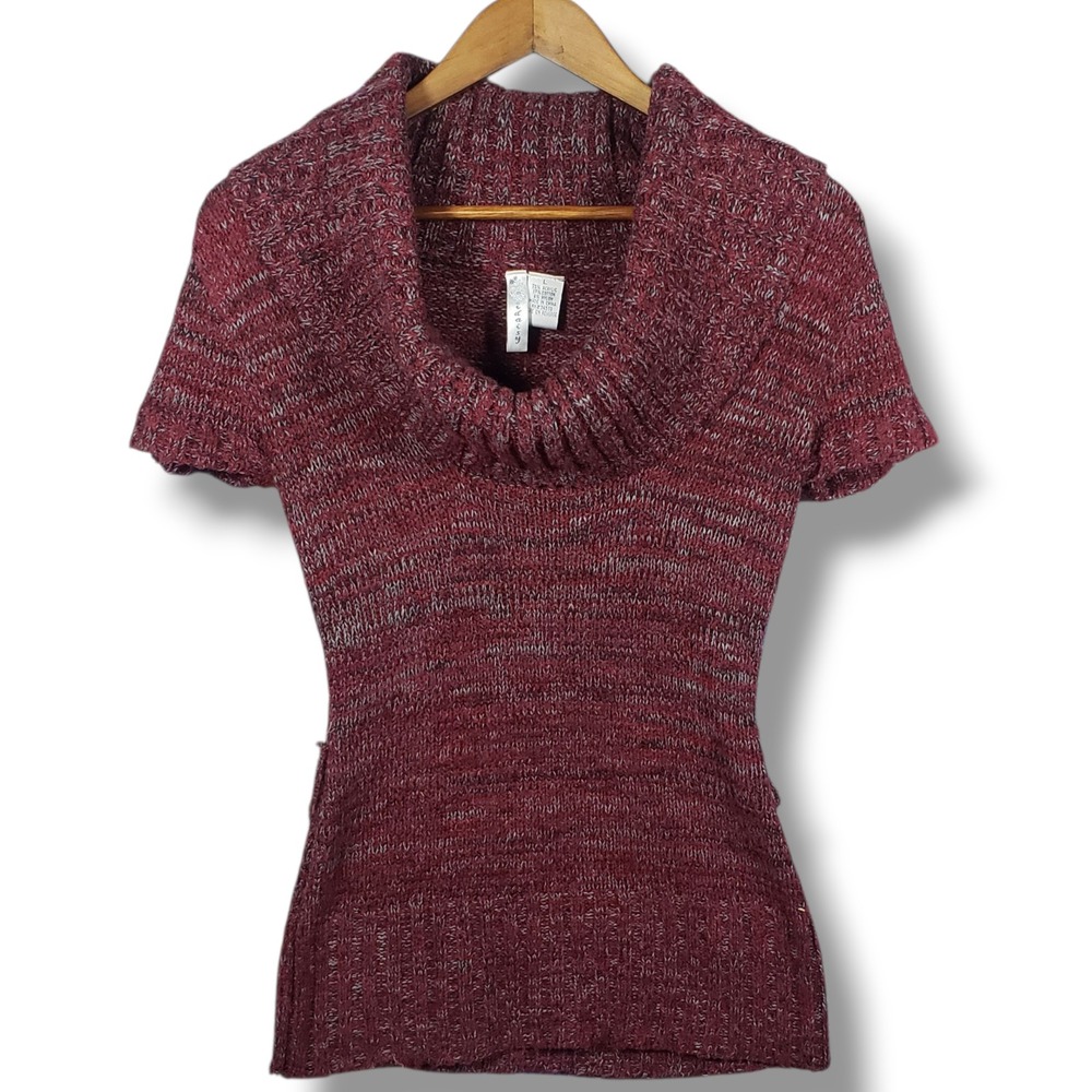 Daisy L Burgundy Cowl Neck Y2K Whimsigoth Asymmetric Fairy Grunge Goth